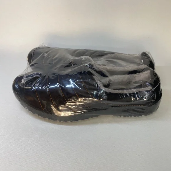 Fashion Fur Lined Slippers Mens 7 Black - Picture 4 of 7